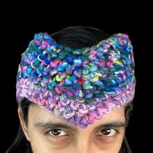 Handmade Rainbow Headband Crochet Fashion Crown